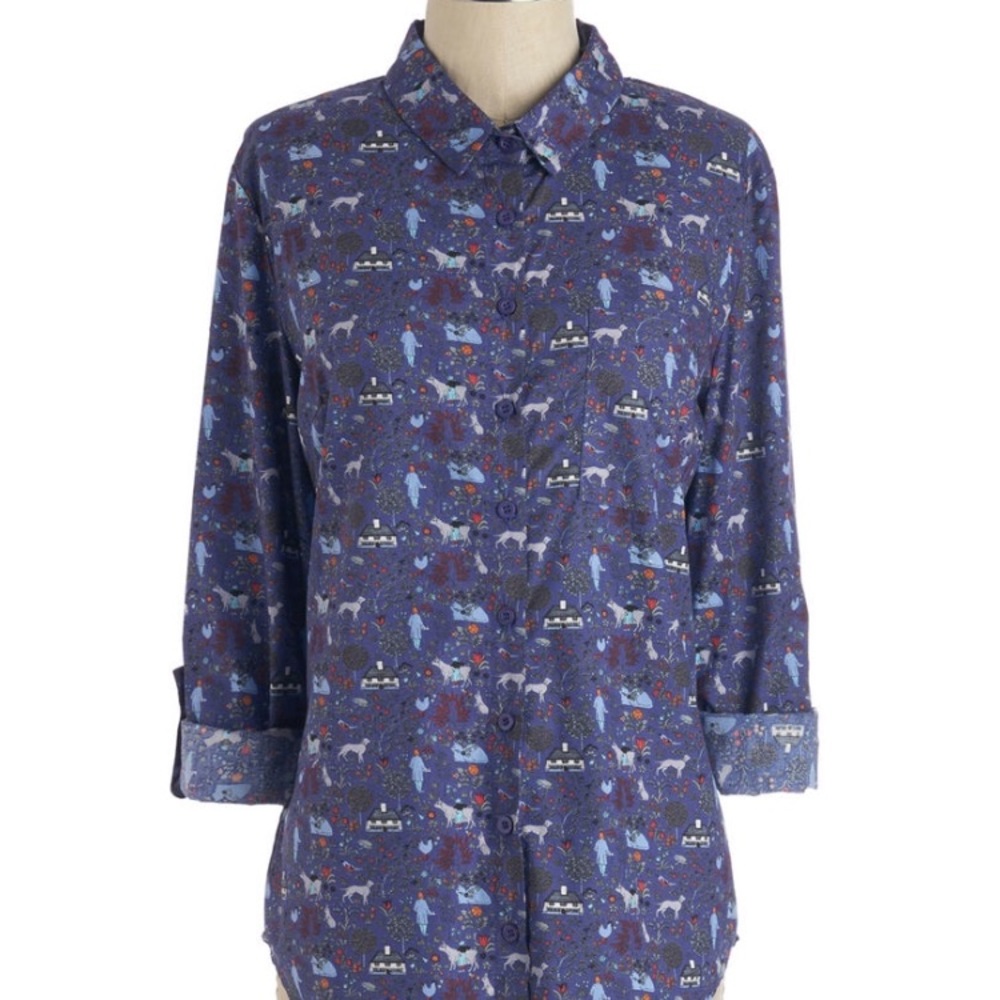 Ranch Out I’ll Be There Top KLING ModCloth Pocket
